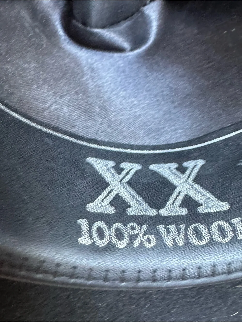 Justin by Milano Hat Co Black XX 100% wool cowboy hat western headwear size 7.5